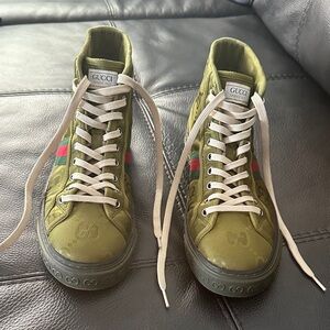 Men’s Gucci Olive Green High-Top Sneakers